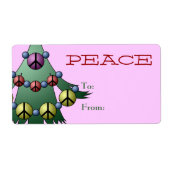 Cadeau Label Label Sjabloon naar/van kerstboom (Voorkant)