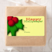 Cadeau Label label Sjabloon naar/van Mistletoe Hol (Insitu)