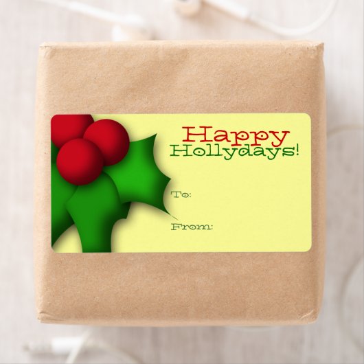 Cadeau Label label Sjabloon naar/van Mistletoe Hol (Insitu)