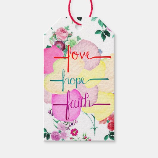 Cadeau Label Liefde, Hoop, Geloof Cadeaulabel (Voorkant)