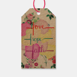 Cadeau Label Liefde, Hoop, Geloof Cadeaulabel