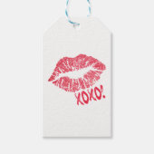 Cadeau label, Lips xoxo. Cadeaulabel (Voorkant)