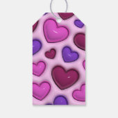 Cadeau Label met 3D glanzende harten Cadeaulabel (Achterkant)