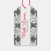 Cadeau-Label MET ANTIEK LACE-NAAM VERLATEN Cadeaulabel (Voorkant)