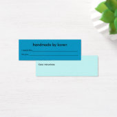 Cadeau label met blanco onderhoudsinstructies mini visitekaartjes (Bureau)