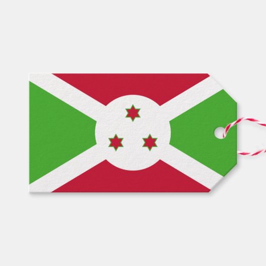 Cadeau Label met Burundese vlag Cadeaulabel (Voorkant (Horizontaal))