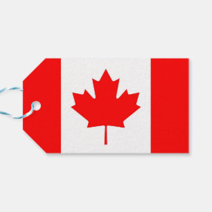 Cadeau Label met Canadese vlag Cadeaulabel