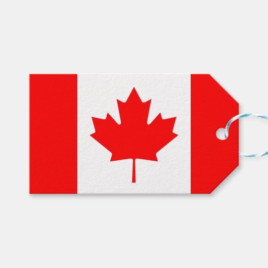 Cadeau Label met Canadese vlag Cadeaulabel (Voorkant (Horizontaal))