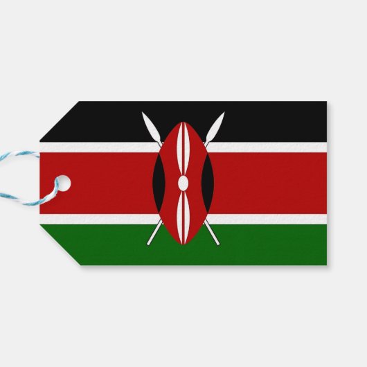 Cadeau Label met de vlag van Kenia Cadeaulabel (Achterkant Horizontaal)