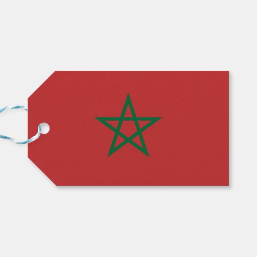Cadeau Label met de vlag van Marokko Cadeaulabel (Achterkant Horizontaal)