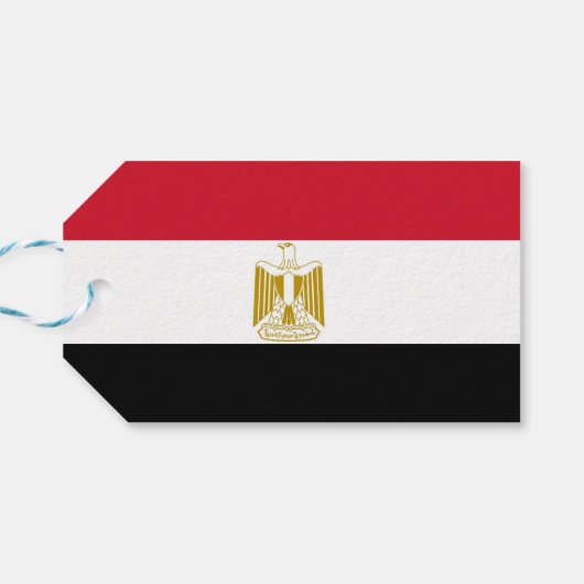 Cadeau Label met Egyptische vlag Cadeaulabel (Achterkant Horizontaal)