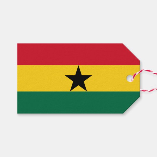 Cadeau Label met Ghanese vlag Cadeaulabel (Voorkant (Horizontaal))