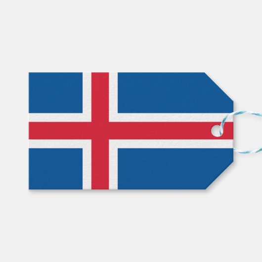 Cadeau Label met IJslandse vlag Cadeaulabel (Voorkant (Horizontaal))