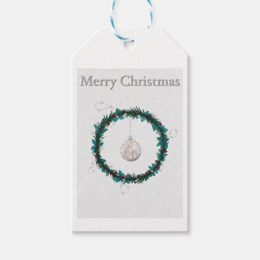 Cadeau label met kerstillustratie cadeaulabel (Voorkant)