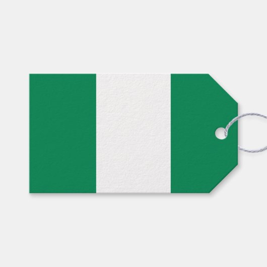 Cadeau Label met Nigeriaanse vlag Cadeaulabel (Voorkant (Horizontaal))