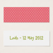 Cadeau Label met roze stippen Mini Visitekaartjes (Voorkant /achterkant)