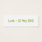 Cadeau Label met roze stippen Mini Visitekaartjes (Achterkant)