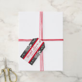 Cadeau-Label MET VERLIES ANTIEK LACE NAAM DOUANE Cadeaulabel (Met Touw)