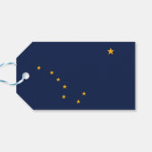 Cadeau Label met vlag van Alaska, Verenigde Staten Cadeaulabel (Achterkant Horizontaal)