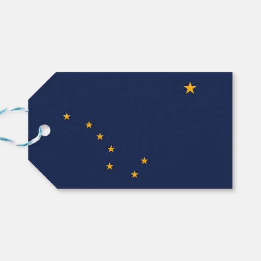 Cadeau Label met vlag van Alaska, Verenigde Staten Cadeaulabel (Achterkant Horizontaal)