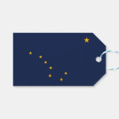 Cadeau Label met vlag van Alaska, Verenigde Staten Cadeaulabel (Voorkant (Horizontaal))