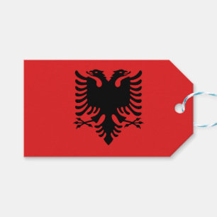 Cadeau Label met vlag van Albanië Cadeaulabel