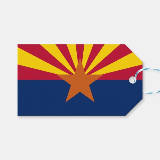 Cadeau Label met vlag van Arizona State, Verenigde Cadeaulabel (Voorkant (Horizontaal))