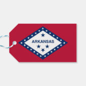 Cadeau Label met vlag van Arkansas State, Verenigd Cadeaulabel (Achterkant Horizontaal)
