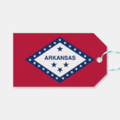 Cadeau Label met vlag van Arkansas State, Verenigd Cadeaulabel (Voorkant (Horizontaal))