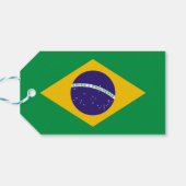 Cadeau Label met vlag van Brazilië Cadeaulabel (Achterkant Horizontaal)