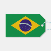 Cadeau Label met vlag van Brazilië Cadeaulabel (Voorkant (Horizontaal))