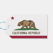 Cadeau Label met vlag van Californië staat, USA Cadeaulabel (Achterkant Horizontaal)