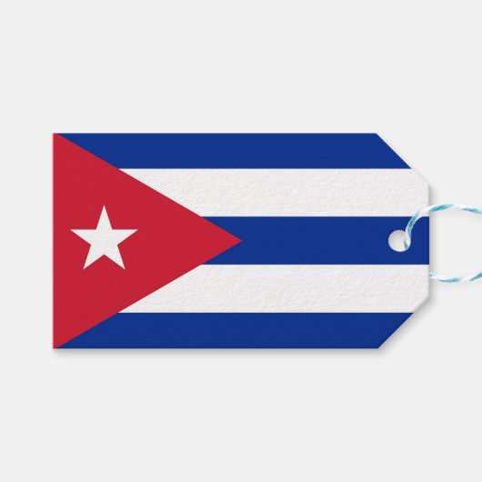 Cadeau Label met vlag van Cuba Cadeaulabel (Voorkant (Horizontaal))