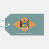 Cadeau Label met vlag van Delaware State, Verenigd Cadeaulabel (Achterkant Horizontaal)