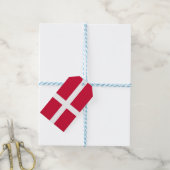 Cadeau Label met vlag van Denemarken Cadeaulabel (Met Touw)
