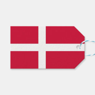Cadeau Label met vlag van Denemarken Cadeaulabel