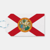 Cadeau Label met vlag van Florida State, Verenigde Cadeaulabel (Achterkant Horizontaal)