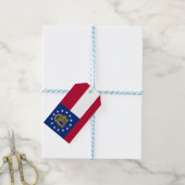 Cadeau Label met vlag van Georgia State, Verenigde Cadeaulabel (Met Touw)