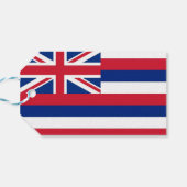 Cadeau Label met vlag van Hawaii State, Verenigde Cadeaulabel (Achterkant Horizontaal)