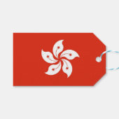 Cadeau Label met vlag van Hongkong Cadeaulabel (Voorkant (Horizontaal))