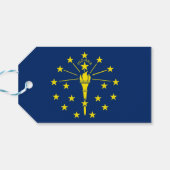 Cadeau Label met vlag van Indiana State, Verenigde Cadeaulabel (Achterkant Horizontaal)