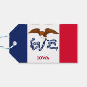Cadeau Label met vlag van Iowa State, Verenigde St Cadeaulabel (Achterkant Horizontaal)
