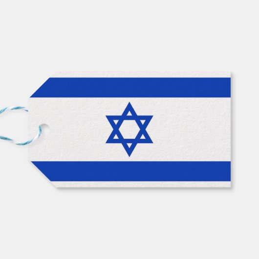 Cadeau Label met vlag van Israël Cadeaulabel (Achterkant Horizontaal)
