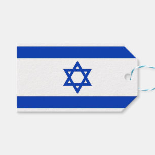 Cadeau Label met vlag van Israël Cadeaulabel