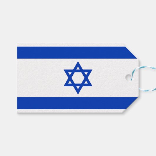 Cadeau Label met vlag van Israël Cadeaulabel (Voorkant (Horizontaal))