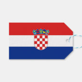 Cadeau Label met Vlag van Kroatië Cadeaulabel (Voorkant (Horizontaal))