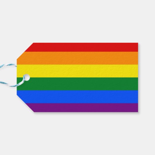 Cadeau Label met vlag van LGBT Cadeaulabel (Achterkant Horizontaal)