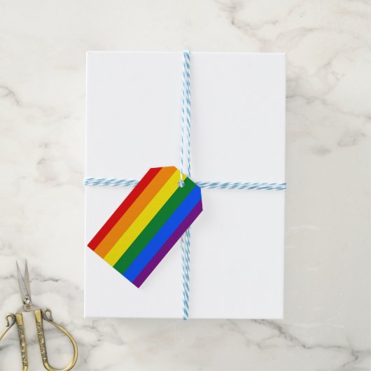 Cadeau Label met vlag van LGBT Cadeaulabel (Met Touw)
