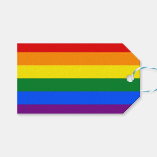 Cadeau Label met vlag van LGBT Cadeaulabel (Voorkant (Horizontaal))
