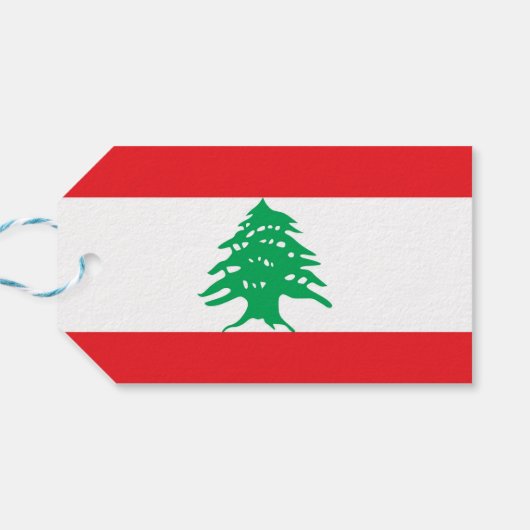 Cadeau Label met vlag van Libanon Cadeaulabel (Achterkant Horizontaal)